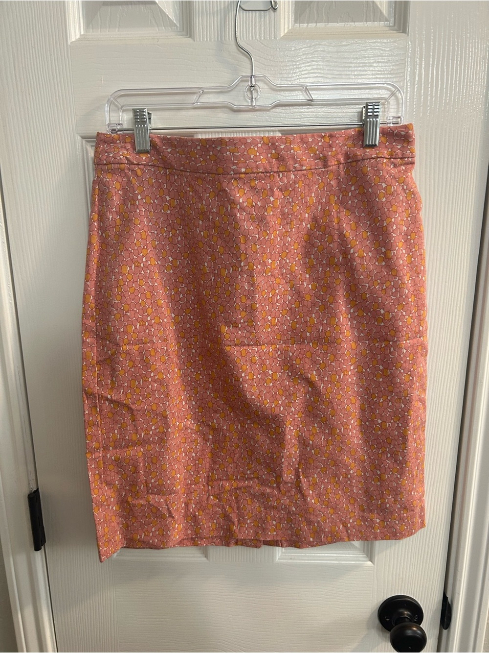 Talbots Women’s Pink Orange  Tulip Print Pencil Straight Skirt 10 Petite NWOT